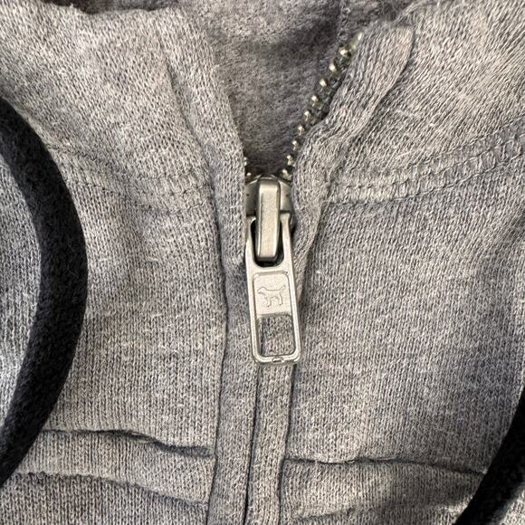 VS Pink OSU Oregon State Beavers Sequin Bling Half-Zip Gray Hoodie Sz XS - Picture 4 of 9